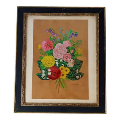 Tableau vintage bouquet
