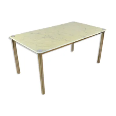 Table design vintage - chrome marbre