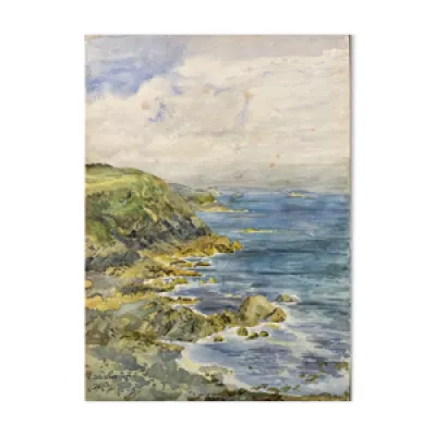 Tableau peinture paysage - marin