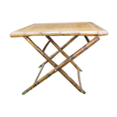 Table d'appoint vintage - bambou