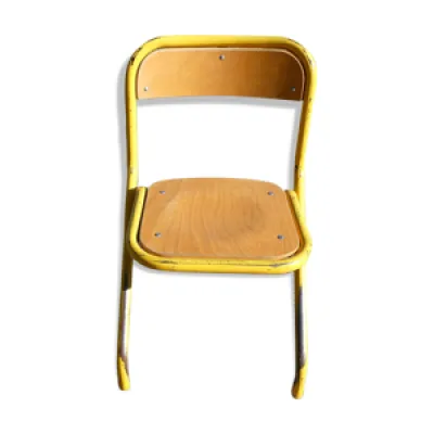 Chaise d'écolier en - bois jaune