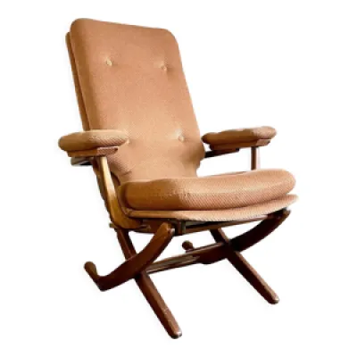 fauteuil pliant relax - accoudoirs bois