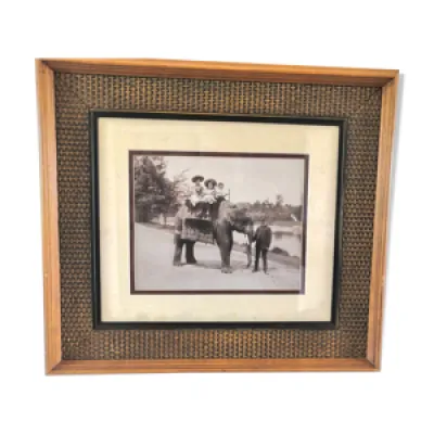 Photo ancienne dans cadre en bois