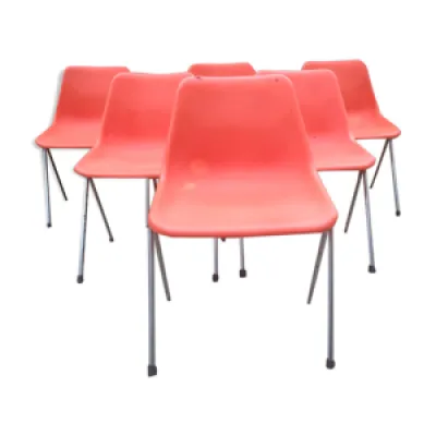 Série de 6 chaises vintage - designer