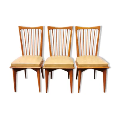 Serie de 3 chaises vintage - scandinave