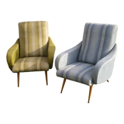 Paire de fauteuils vintage, - design italien