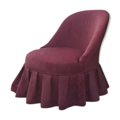 fauteuil crapaud vintage - rose velours