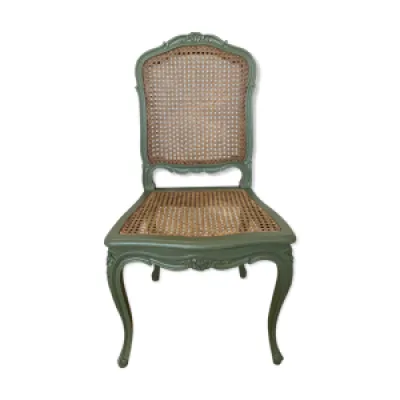 Chaise en cannage vert - olive