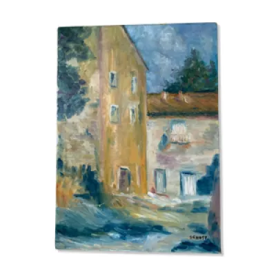 Peinture contemporaine - village