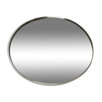 Miroir rond en aluminium - pierre