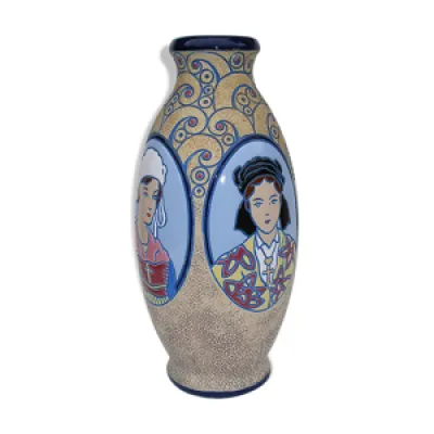 Vase art déco émaux - amphora