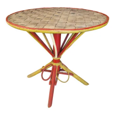 Table en bois peint vintage