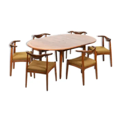 Chaises Cowhorn  et table - aage madsen