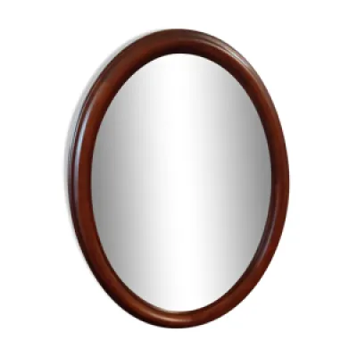 Miroir ovale ancien biseauté