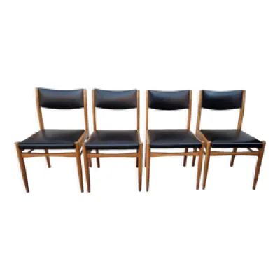 Série de 4 chaises scandinave - 1950