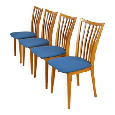 4 chaises vintage en - blond