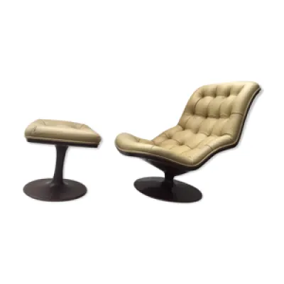 Fauteuil + ottoman georges - 1970