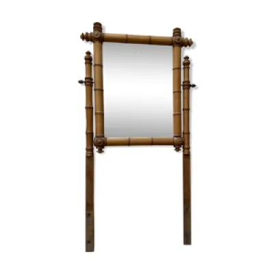 Miroir vintage bois bambou