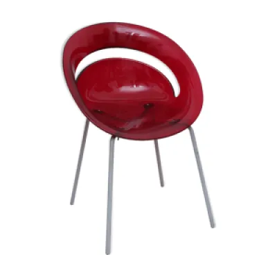 fauteuil vintage pléxi - rouge