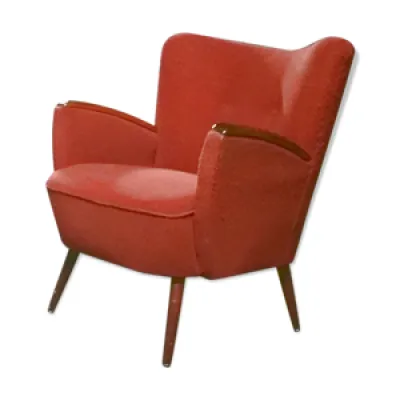 fauteuil club vintage - rouge