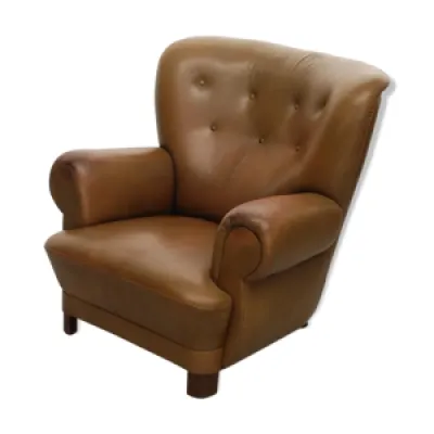 fauteuil club vintage - danemark cuir