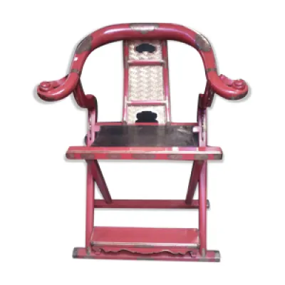 fauteuil Japonnais laquage - rouge