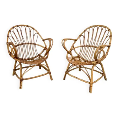 paire de fauteuils coquille - 1950