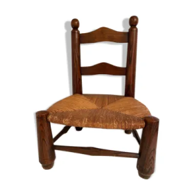 chaise basse en paille