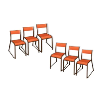 Ensemble six chaises