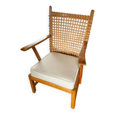 fauteuil en osier vintage