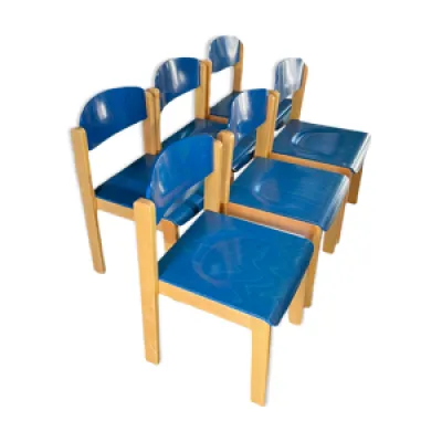 Se?rie de 6 chaises vintage - design