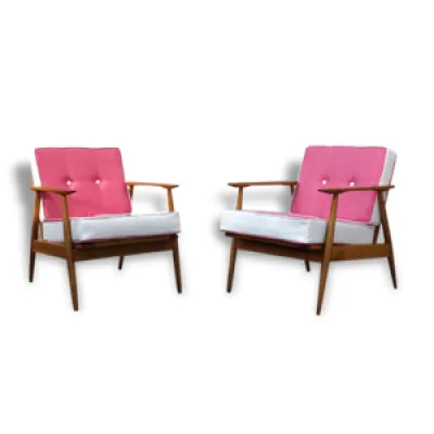 fauteuil scandinave vintage - rose