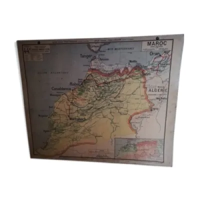 Carte scolaire vintage - maroc