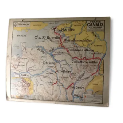 Carte géographique vintage - recto verso