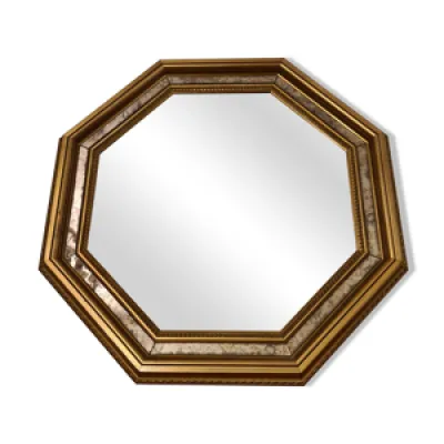 miroir octogonal art - bois