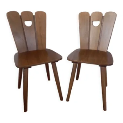 2 chaises vintage brutalistes