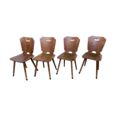 Série de 4 chaises bistrot - bois