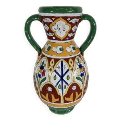 Vase Polychrome en Faïence - 1920