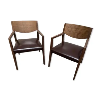 Paire de fauteuils style - scandinave
