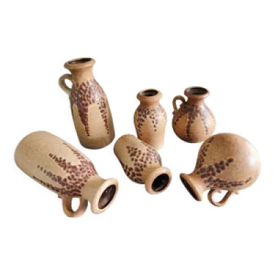Ensemble de 6 vases vintage - scheurich germany