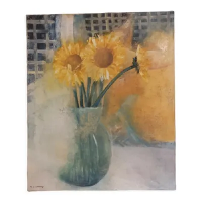 Peinture bouquet de tournesol