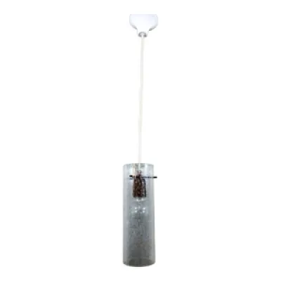lampe suspendue vintage - verre 1960