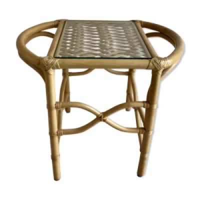 Table d’appoint vintage - rotin