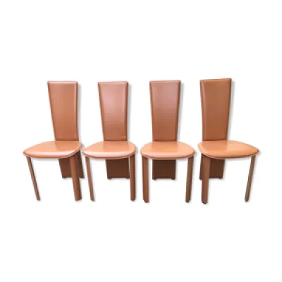 Set de 4 chaises italiennes - cuir