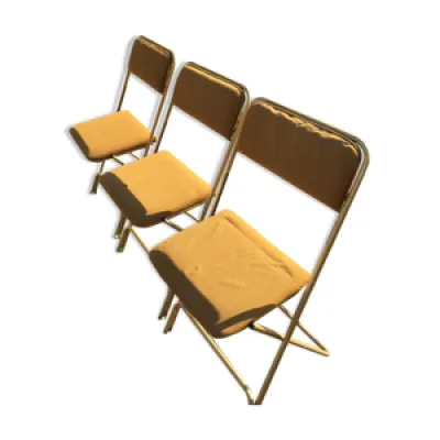 Suite de 3 chaises pliantes