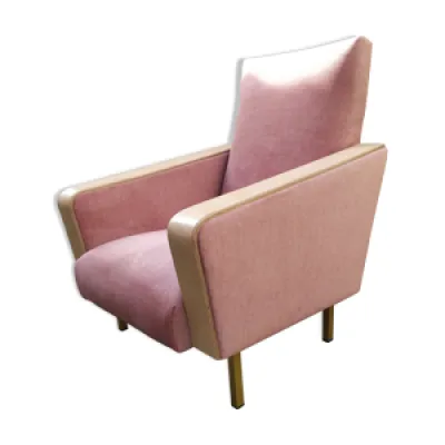 fauteuil vintage Rockabilly - rose velours