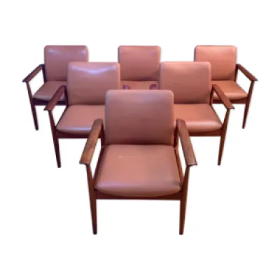 Ensemble de six fauteuils - 1960