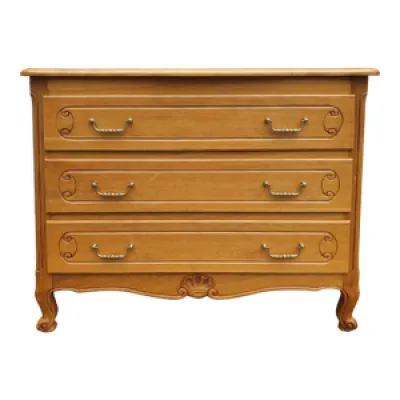 Commode style Louis XV - bois blond