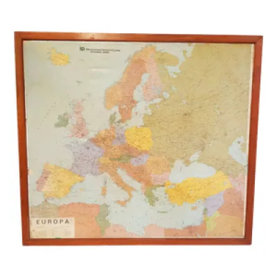 Carte ancienne Europe - bois