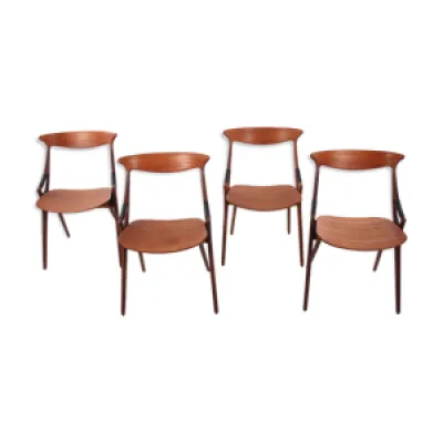 Ensemble de 4 chaises - 1950 teck